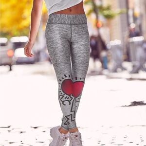 TEREZ X Keith Haring Uplifted Leggings In Uplifted Heart Size S